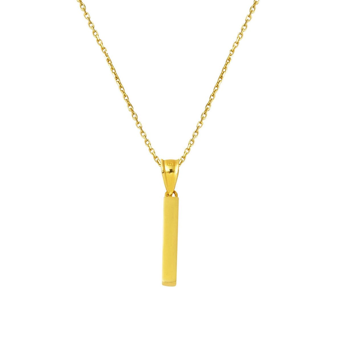 14K Yellow Gold Classic Initial I Necklace