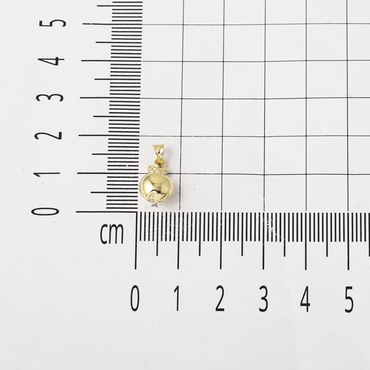 14K Yellow Gold Apple Necklace