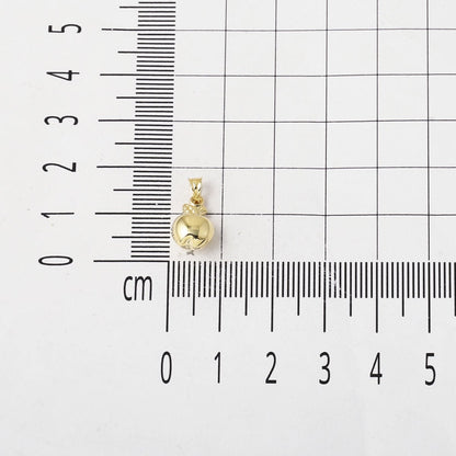 14K Yellow Gold Apple Necklace