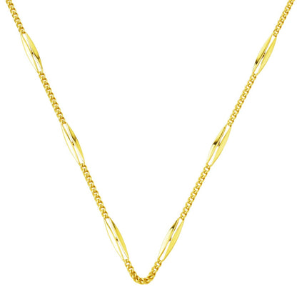 14K Yellow Gold Marquise Chain Necklace
