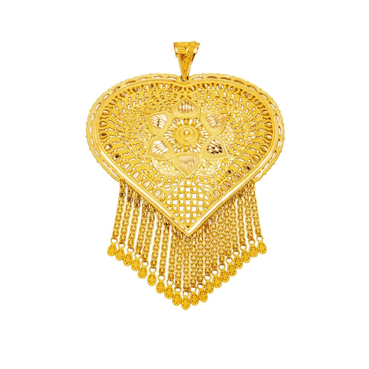 14K Yellow Gold Indian Style Pendant (25.62 g)