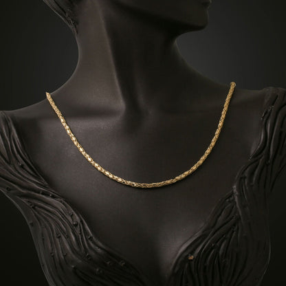 14K Yellow Gold Hittite Italian Chain Jewelry Set