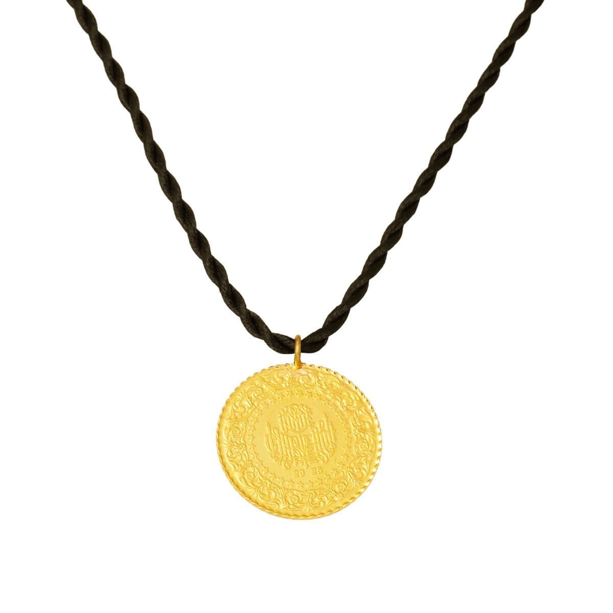 22K Yellow Gold Vintage Dated Half Coin Pendant