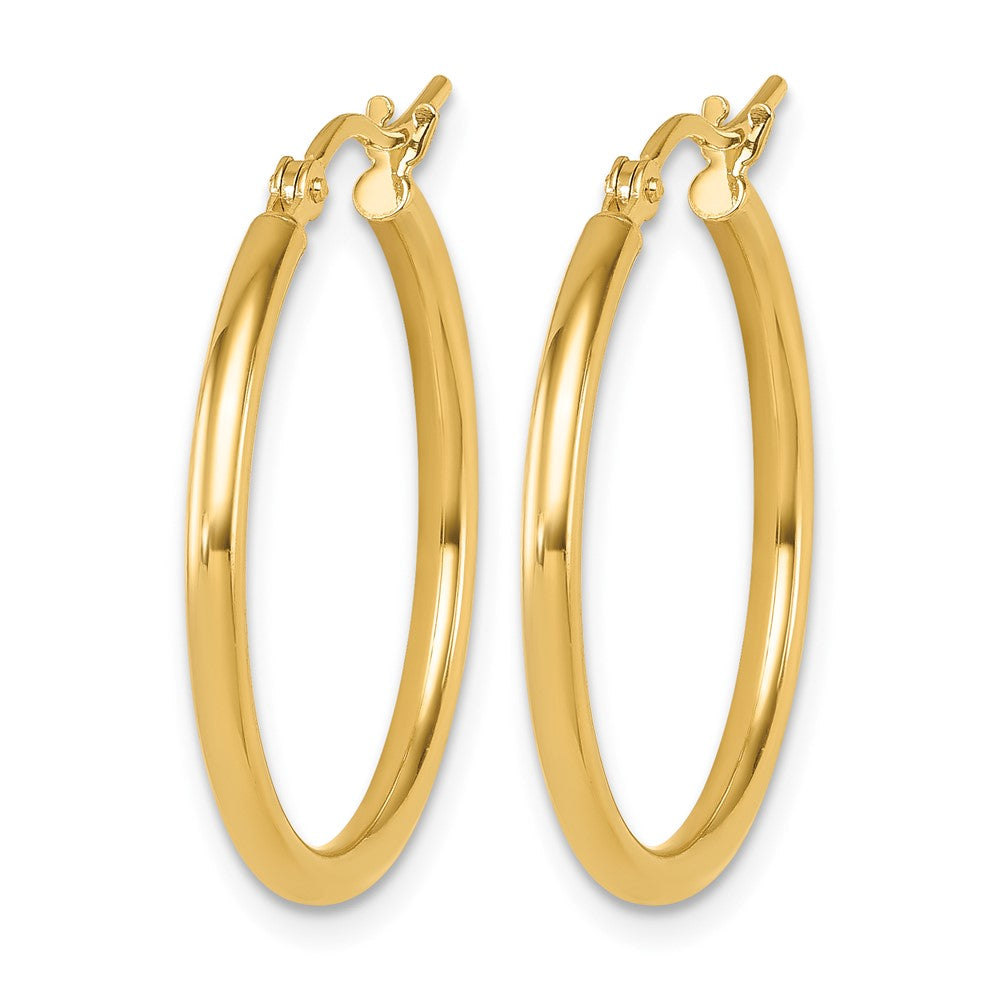 14k Yellow Gold 14K 2x25mm Polished Hoop Earrings