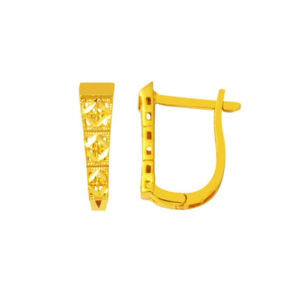 22K Yellow Gold Ve Earrings