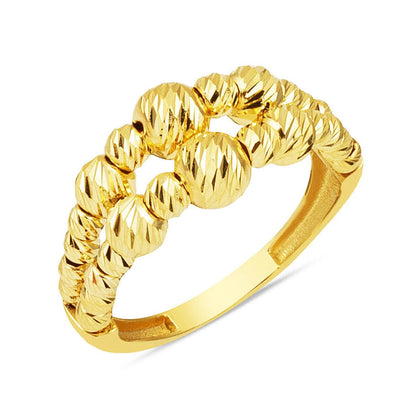 14K Yellow Gold Bead Ring (2.89 g)
