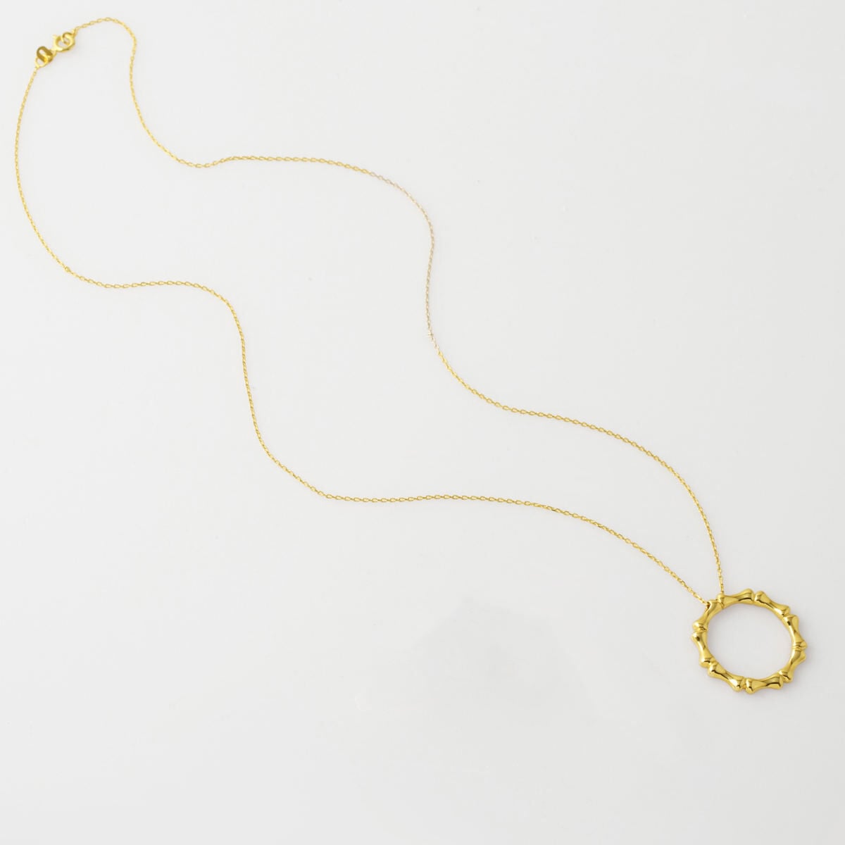 14K Yellow Gold Bone Design Necklace
