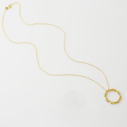14K Yellow Gold Bone Design Necklace