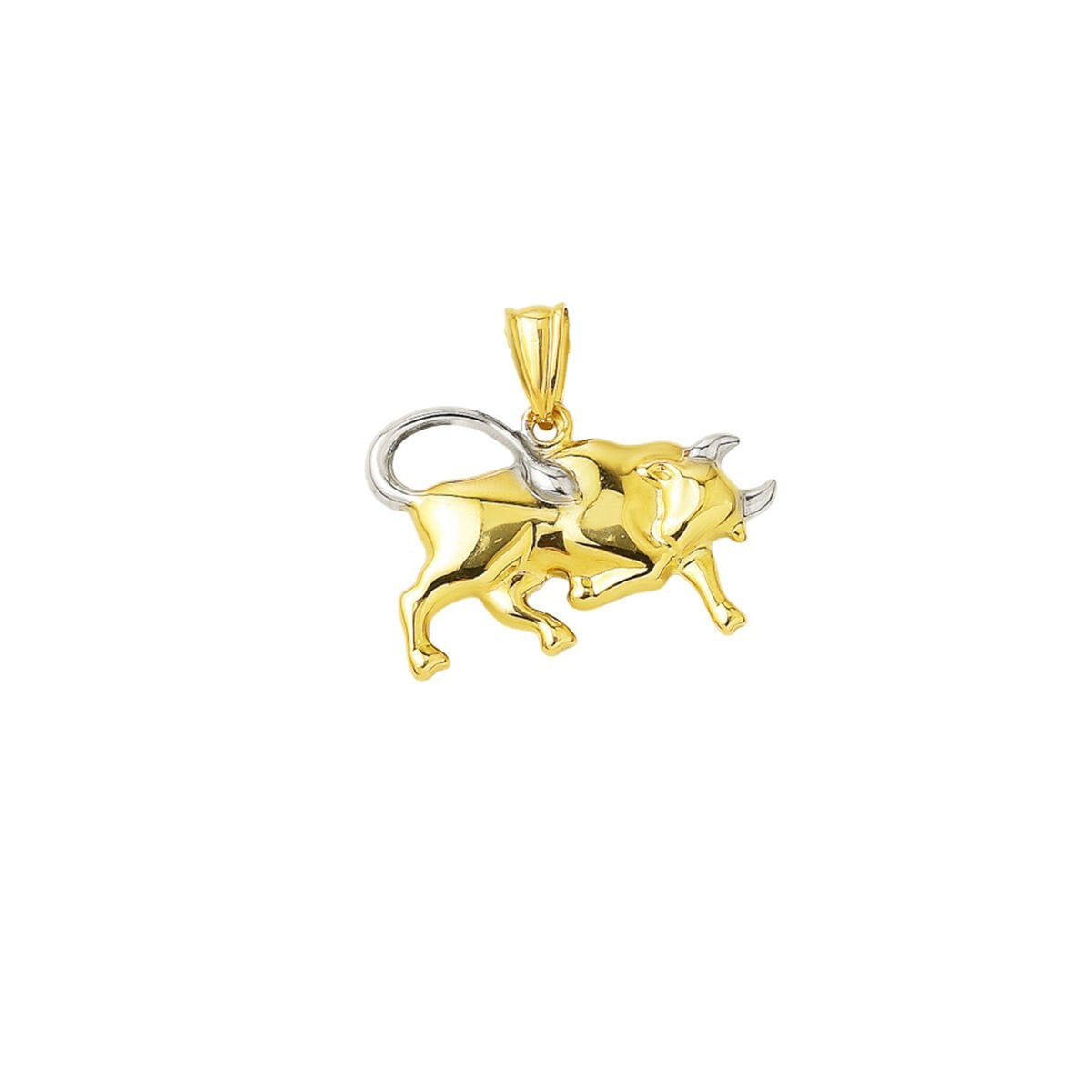 14K Yellow Gold Taurus Zodiac Pendant