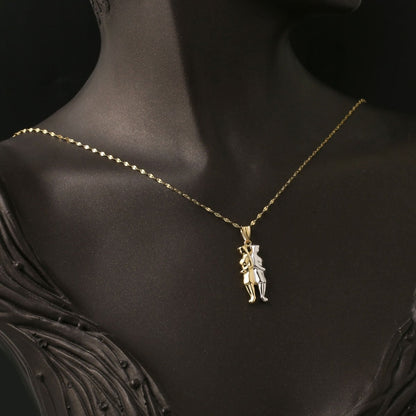 14K Yellow Gold Gemini Zodiac Necklace