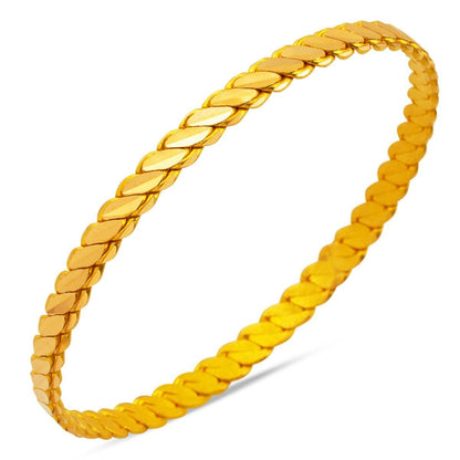 22K Yellow Gold Adana Twisted 3-Piece Bangle (25 g)