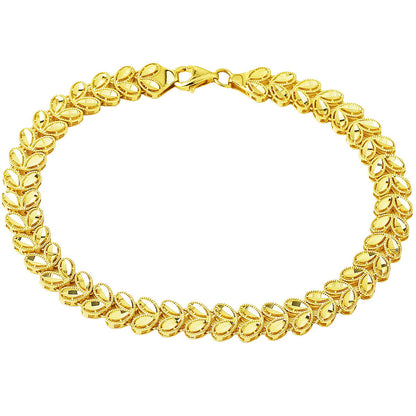 14K Yellow Gold Harvest Wheat Bracelet