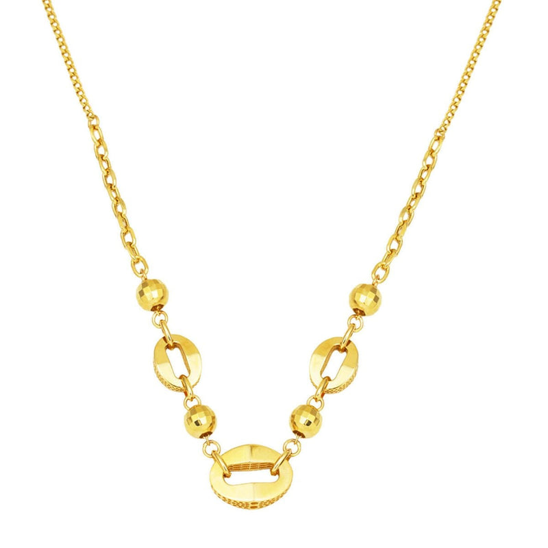 14K Yellow Gold Sparkle Chain Necklace