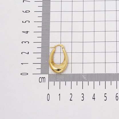 14K Yellow Gold Venus Hoop Earrings