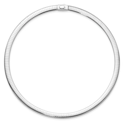 14K Two Tone 6mm Reversible Omega Necklace