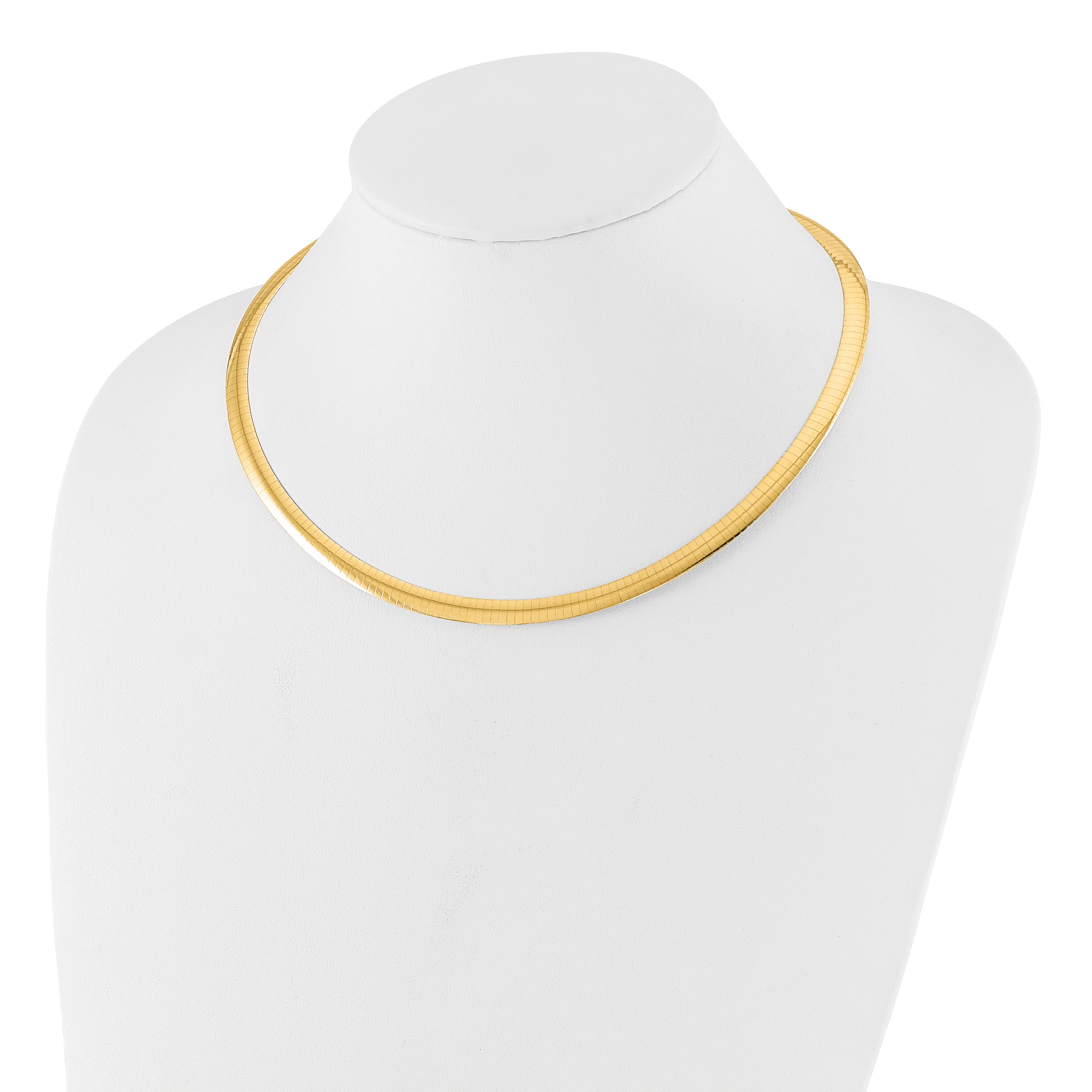 14K Two Tone 6mm Reversible Omega Necklace