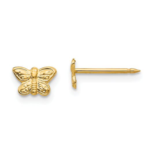 14K Yellow Gold Inverness 4mm Ball/Long Post Earrings