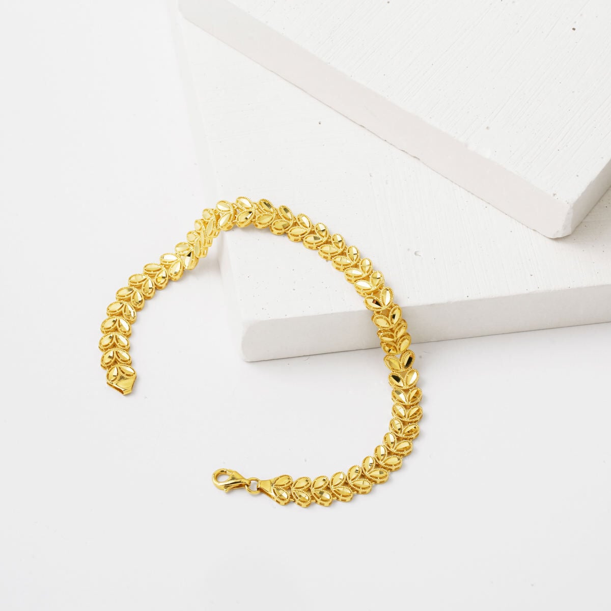 14K Yellow Gold Harvest Wheat Bracelet