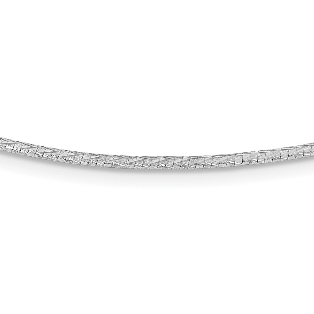14K Yellow & Rhodium White Gold Reversible Adj. Omega Necklace