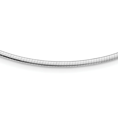 14K Two Tone 2mm Reversible Adj. Chain Omega Necklace