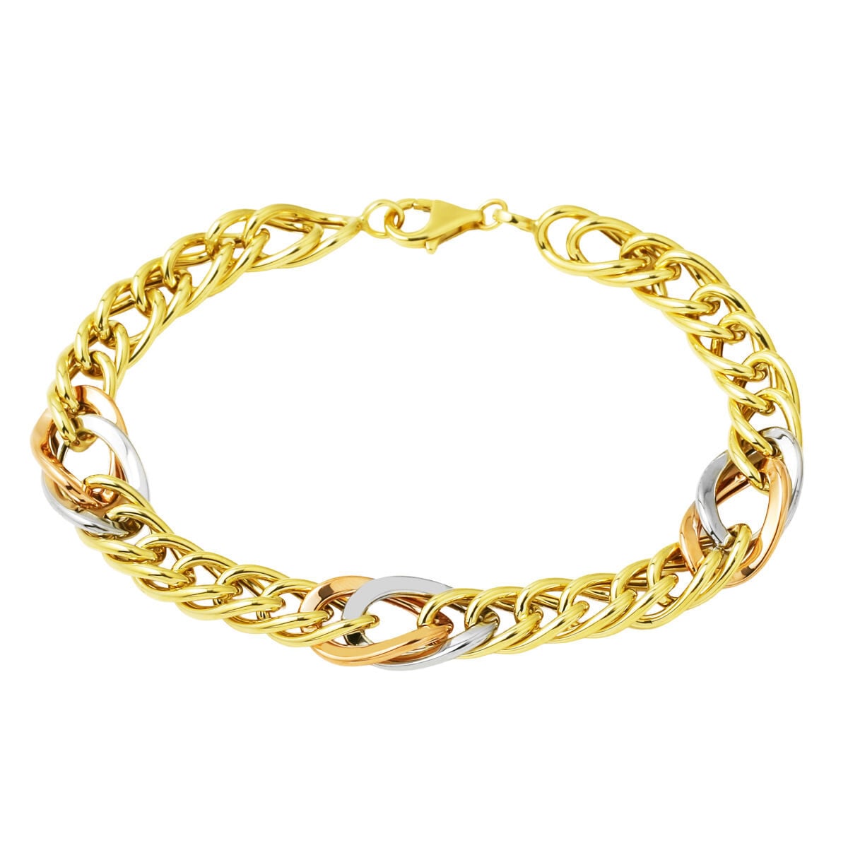 14K Yellow Gold Chain Hallow Bracelet