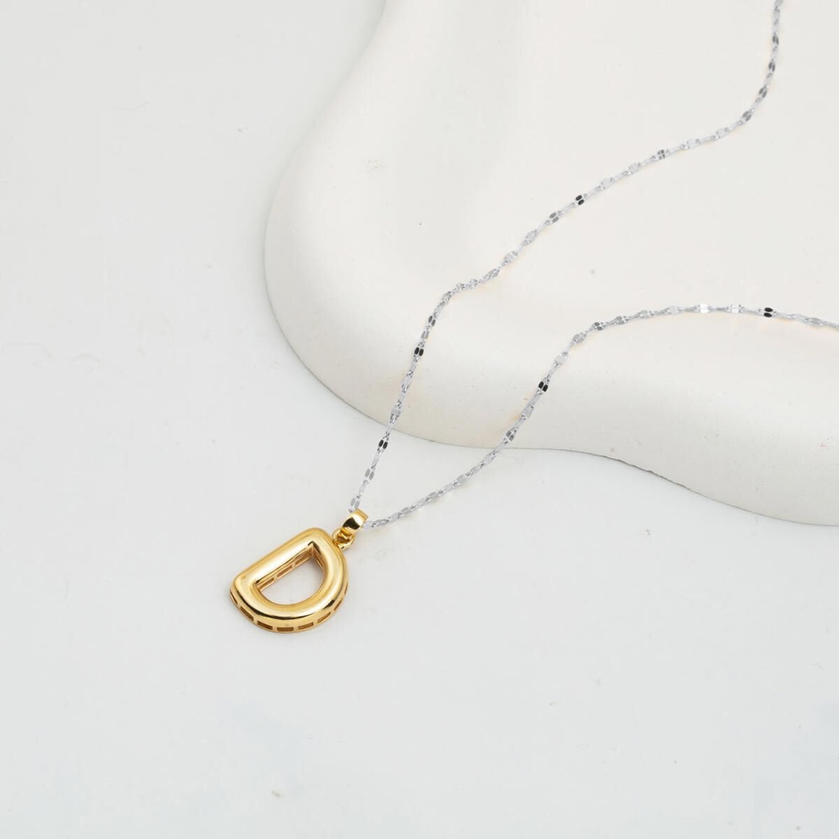 14K Yellow Gold Initial D Balloon Pendant