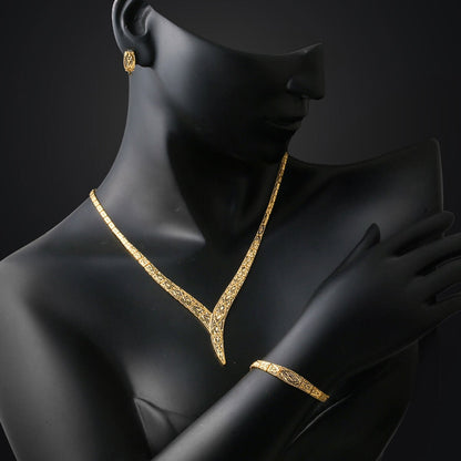 14K Yellow Gold Lavin Bridal Jewelry Set