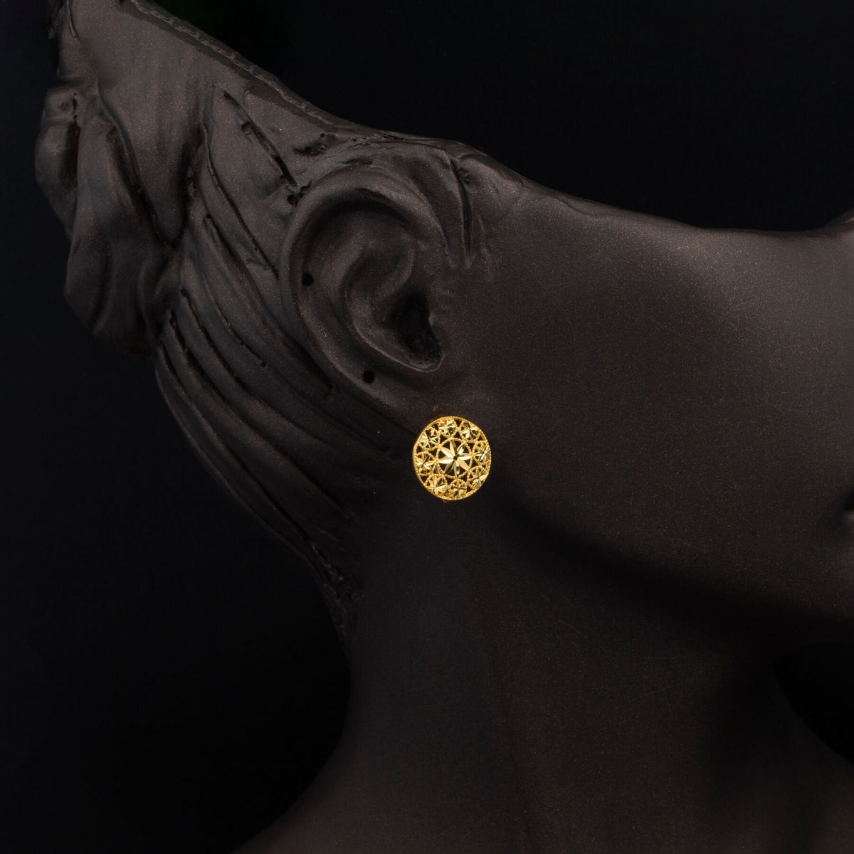 22K Yellow Gold Flower of Life Earrings (3.61 g)