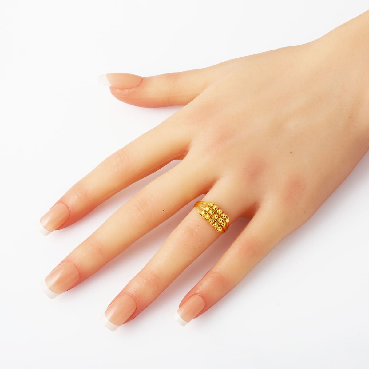 14K Yellow Gold Bead Ring