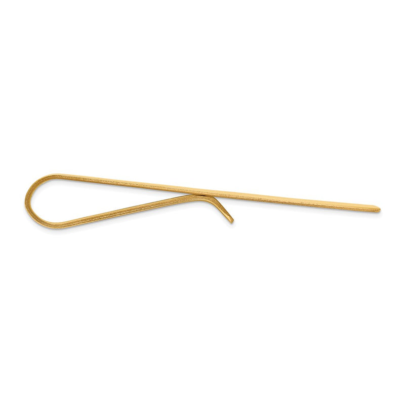 14K Yellow Gold Men's Grooved Tie Bar