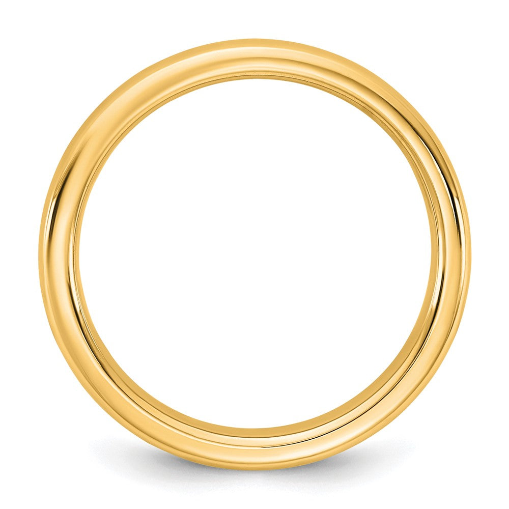 14K Yellow Gold 5mm European Comfort Fit Wedding Band Ring