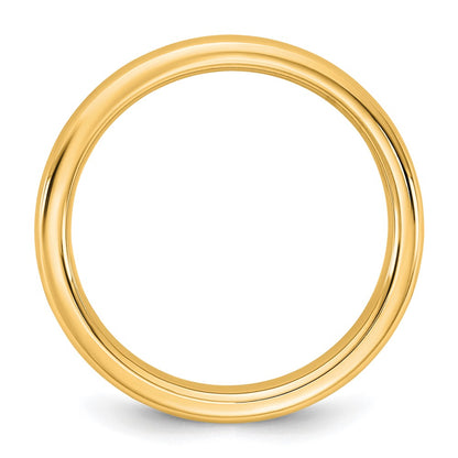 14K Yellow Gold 5mm European Comfort Fit Wedding Band Ring