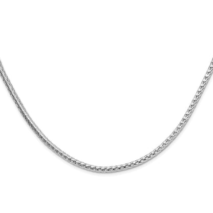 Sterling Silver Rhodium-plated 3.8mm Diamond-cut Round Franco 30 Inch Chain