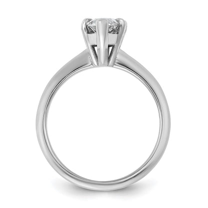 14K White Gold 2 carat Lab Grown Diamond VS+ F+ Marquise Solitaire Complete Engagement Ring