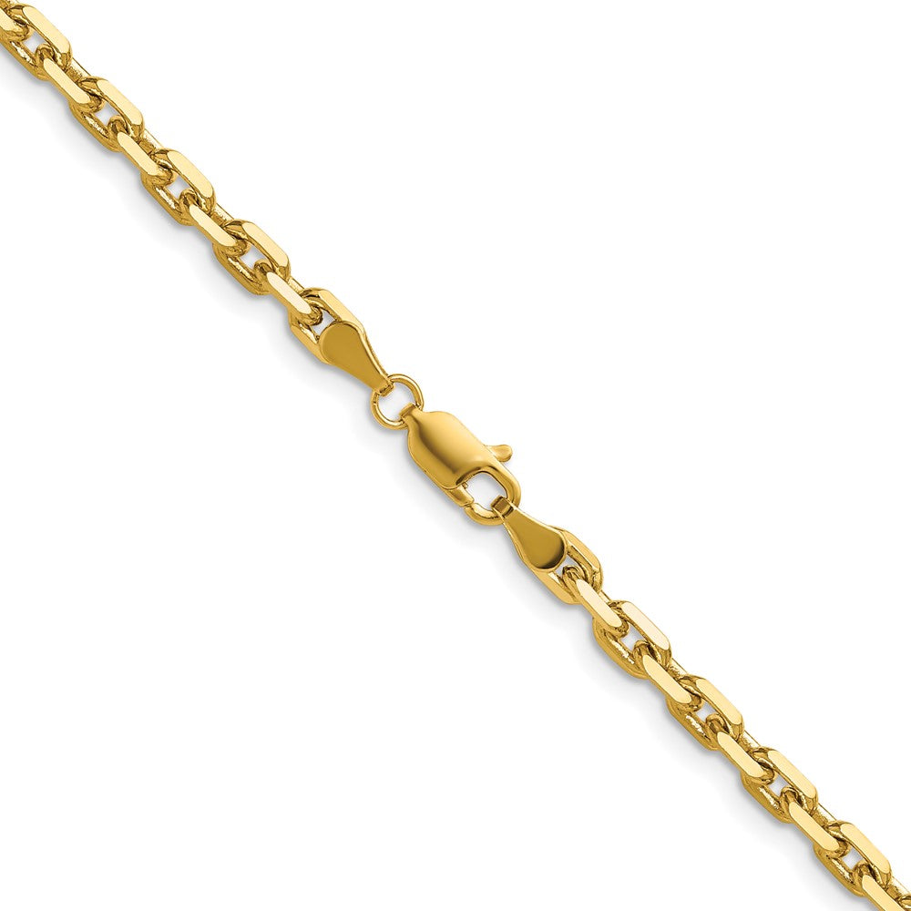 14K Yellow Gold 3.90mm D/C French Link 20 Inch Chain