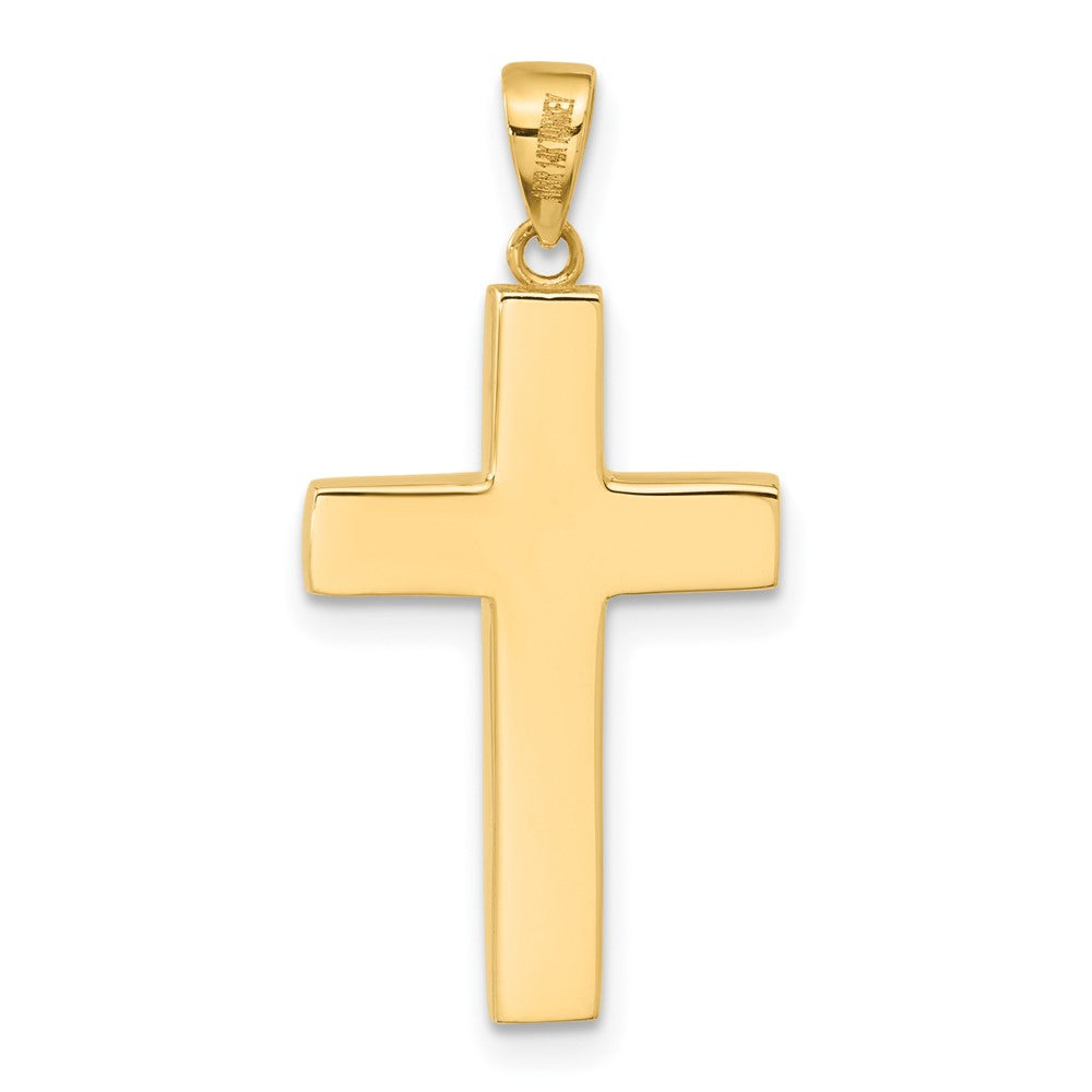 14K Yellow Gold Polished Cross Pendant