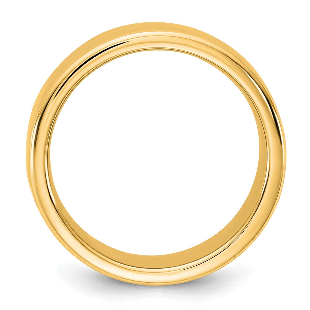 14K Yellow Gold 7mm European Comfort Fit Wedding Band Ring
