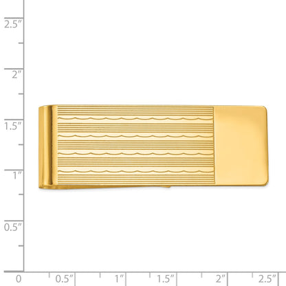 14K Yellow Gold Men's Textured Money Clip