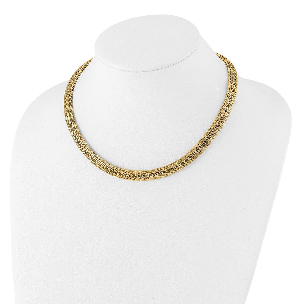 14K Yellow Gold Polished 8.00mm Fancy Multi-Link 18 Inch Necklace