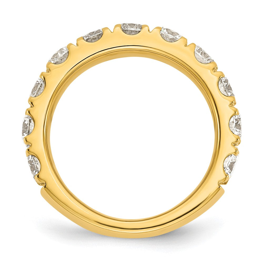 14K Yellow Gold Cert. Lab Grown Diamond VS DEF 2 ct Wedding Band Ring