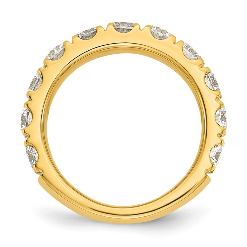 14K Yellow Gold Cert. Lab Grown Diamond VS DEF 2 ct Wedding Band Ring