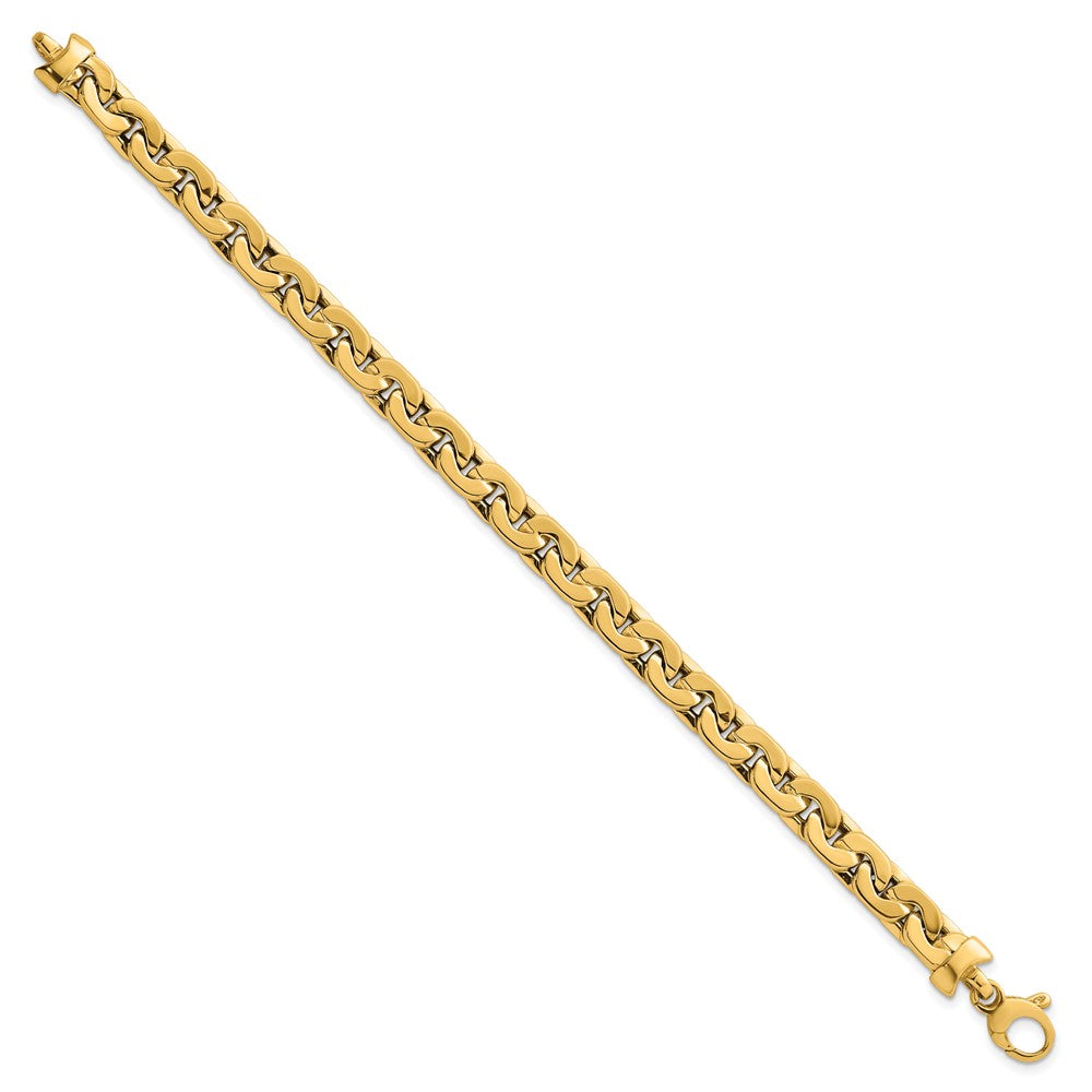 14K Yellow Gold Polished Fancy Link Chain Bracelet