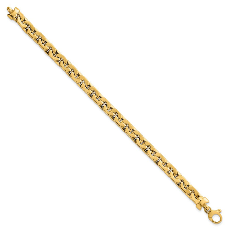 14K Yellow Gold Polished Fancy Link Chain Bracelet