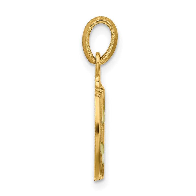 14K Yellow Gold Enameled Jack-o-Lantern Pendant