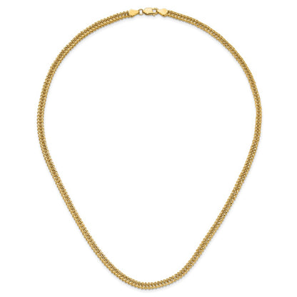 14K Yellow Gold Polished 3.7mm Fancy Link 18 Inch Necklace