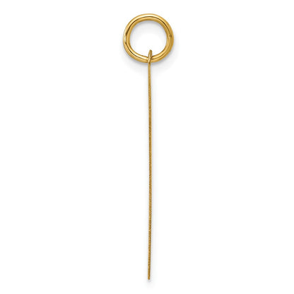 14K Yellow Gold Plain .013 Gauge Engraveable Heart 25.7x28.9mm Disc Charm