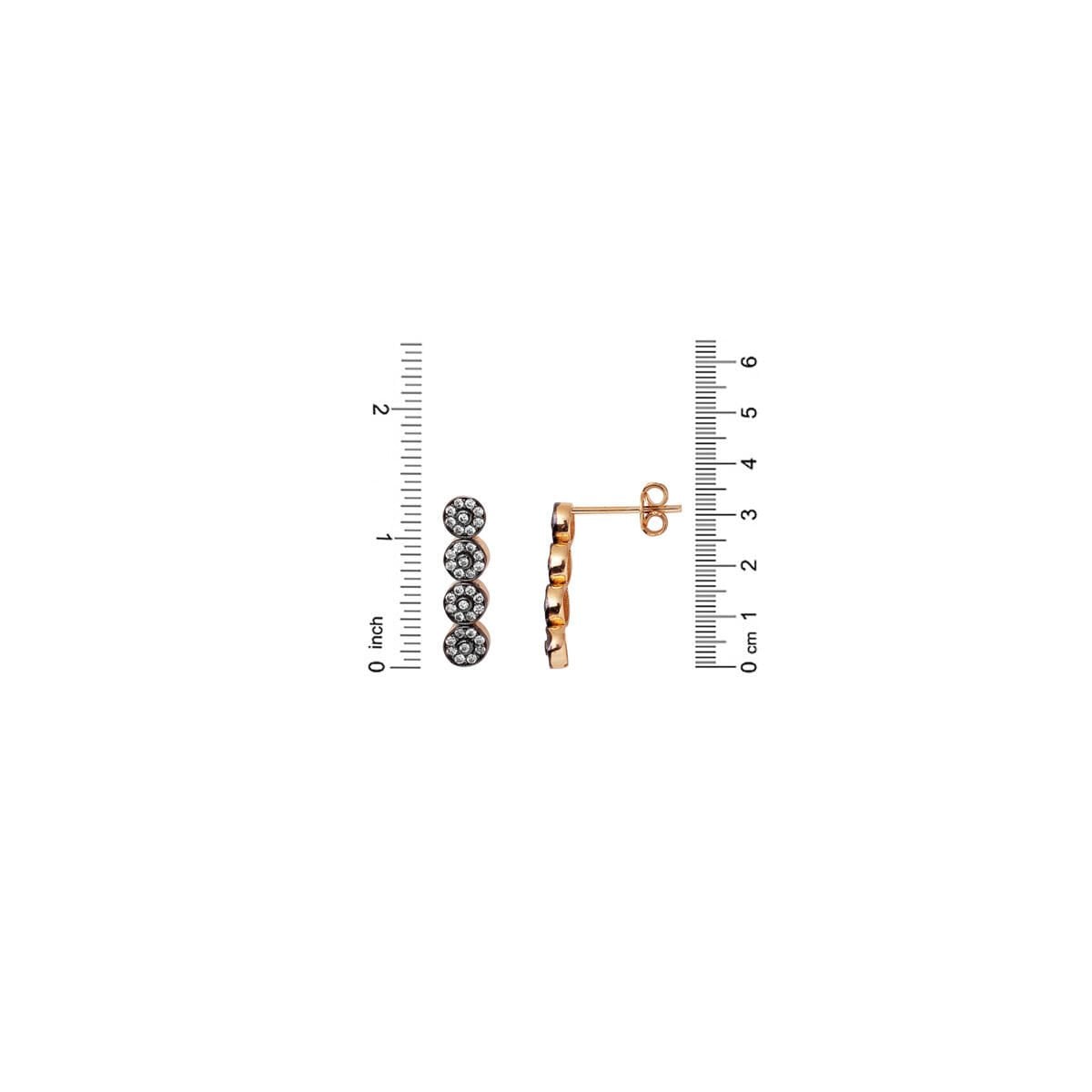 14K Rose Gold Efruz Clip-On Cubic Zirconia Earrings