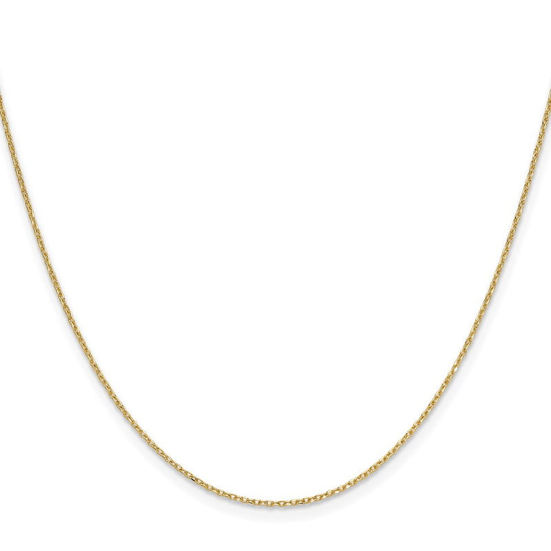 14K Yellow Gold 1.0mm D/C Forzantine Cable 30 Inch Chain