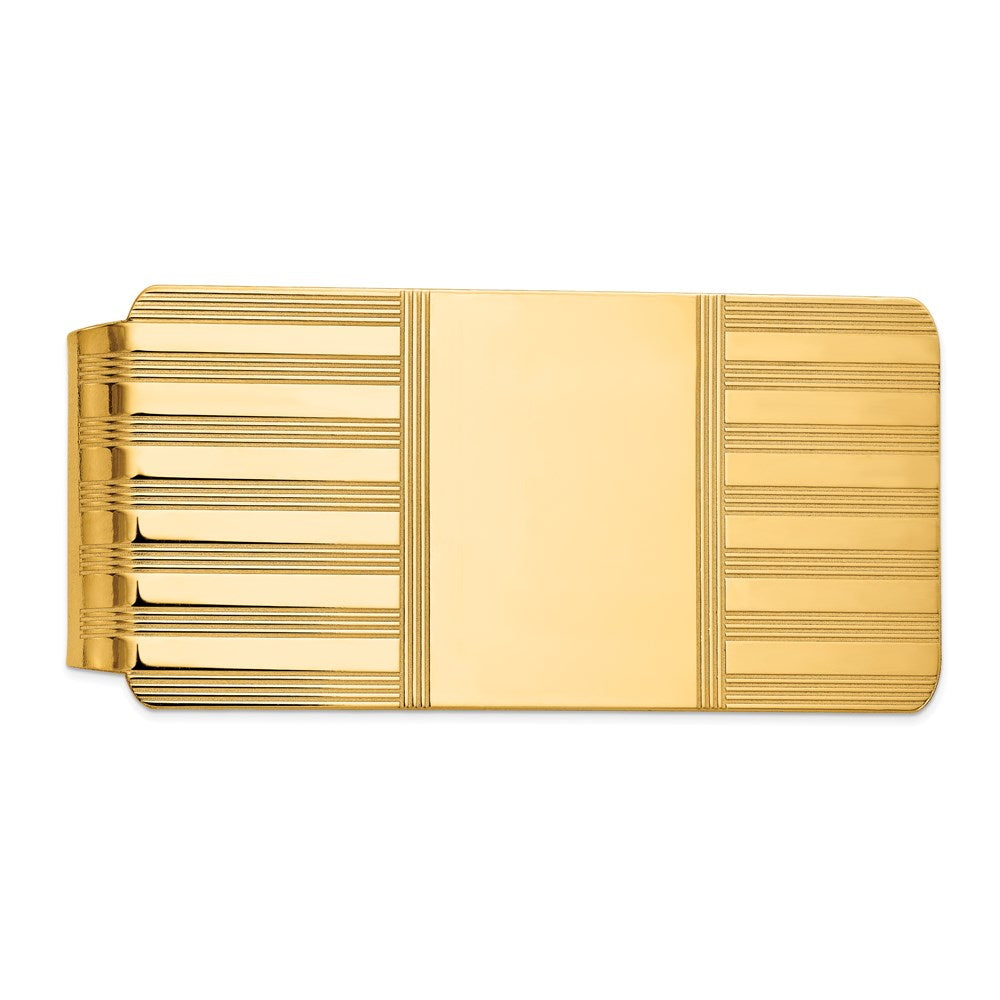 14K Yellow Gold Men's Polished Money Clip