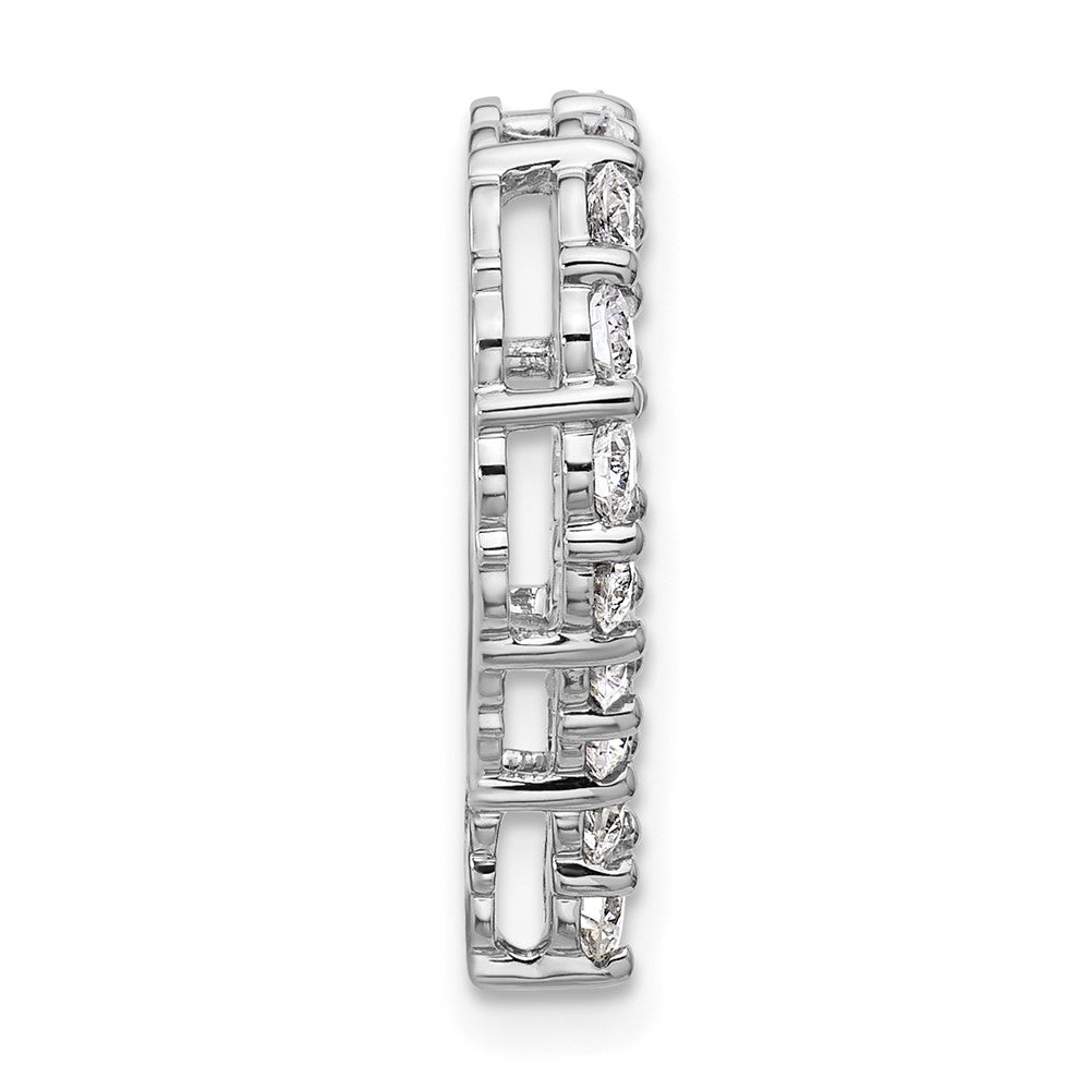 14K Certified White Gold Lab Grown Diamond VS/SI FGH Heart Pendant